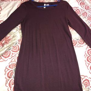 Casual plum dress.